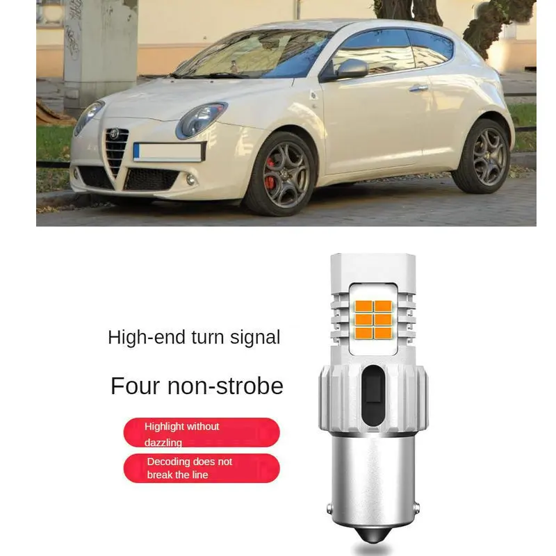 

Turn signal Light For ALFA ROMEO MITO 955 - Hatchback 100% Canbus Error Free 1556LM P21W direction indicator 2pc