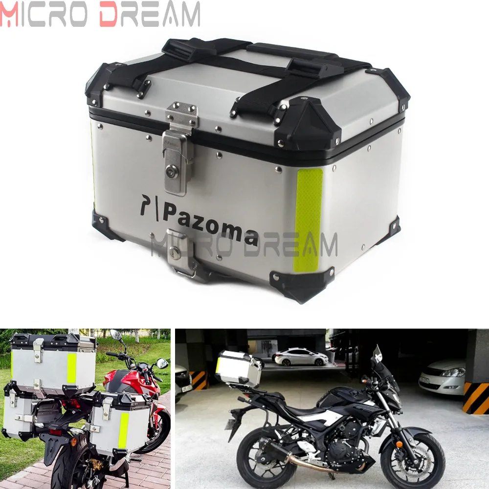 

42L Motorcycle Top Cases Top Boxes Quick Release Suitcase Pannier Cargo Storage Box For BMW Honda NC 750 CB 500 CB190X CRF1000L