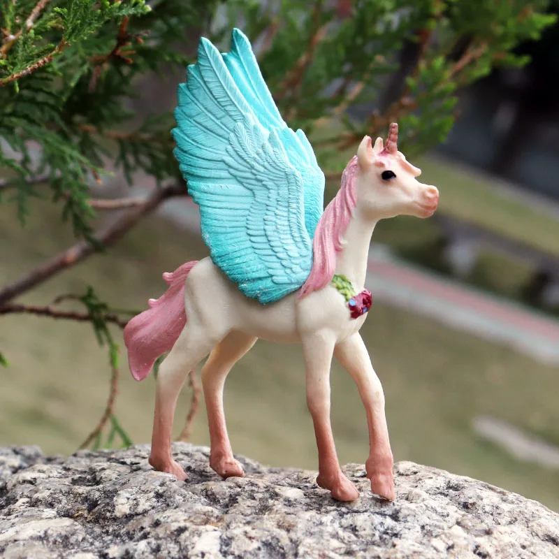 Oenux Original Echte Märchen Fliegen Pferd Simulation Tier Mythische Elfen Elf Pegasus Action-figuren Modell PVC Nette Kinder Spielzeug – Detail 21