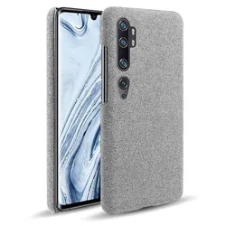 샤오미 Mi Note10 Mi10 Pro용 천 케이스, 슬림 레트로 천 하드 폰 커버, 샤오미 Mi CC9 Pro Note 10 Pro Coque