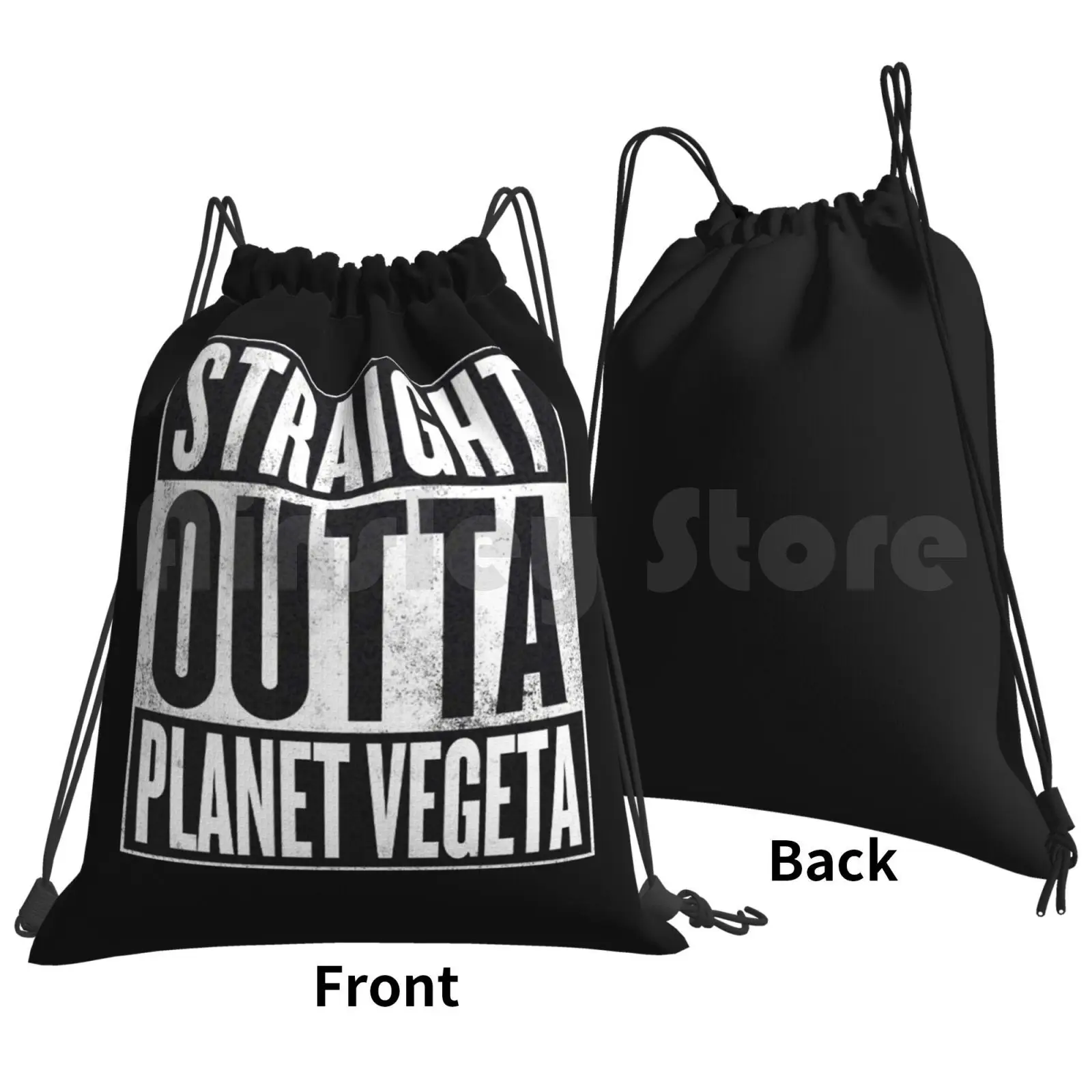 Straight Outta Planet-Z Backpack Drawstring Bag Riding Climbing Gym Bag Meme Straight Outta Namek