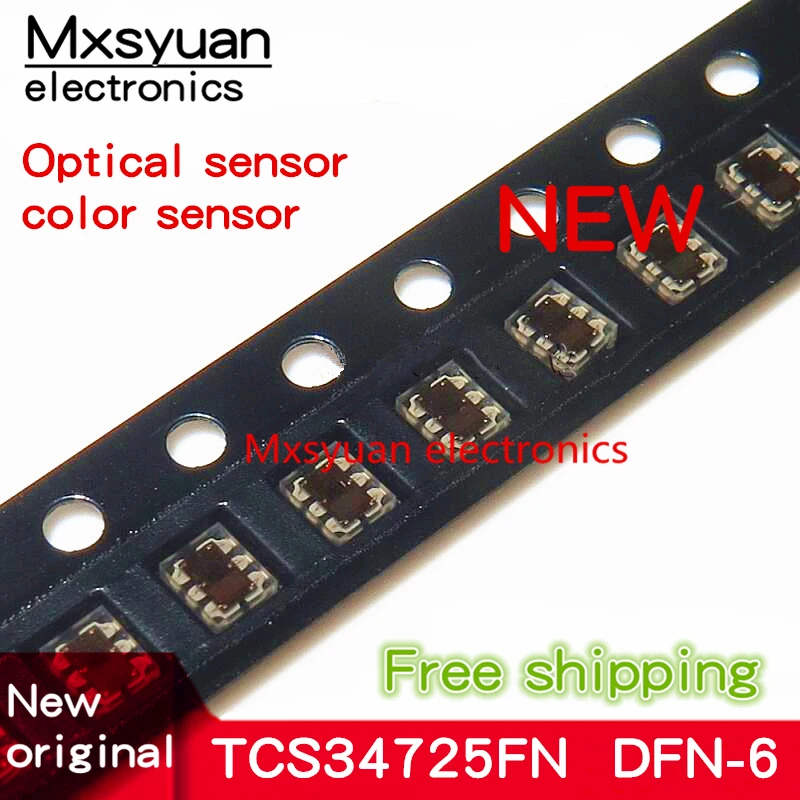 5pcs~50pcs/lot TCS34725FN TCS34725F TCS34725 DFN-6 New original Light Digital Converters Color