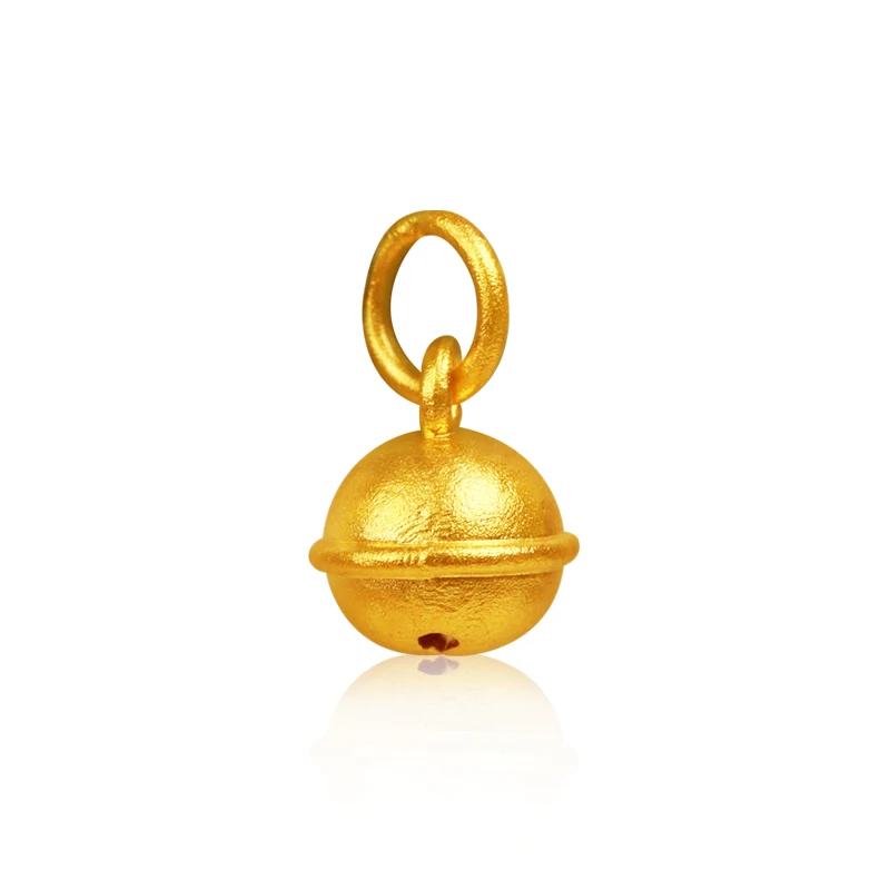 

Fine Pure 24Kt Yellow Gold Pendant Women Bell Bead Pendant 0.5-0.6g 8.8x5.6x2.6mm