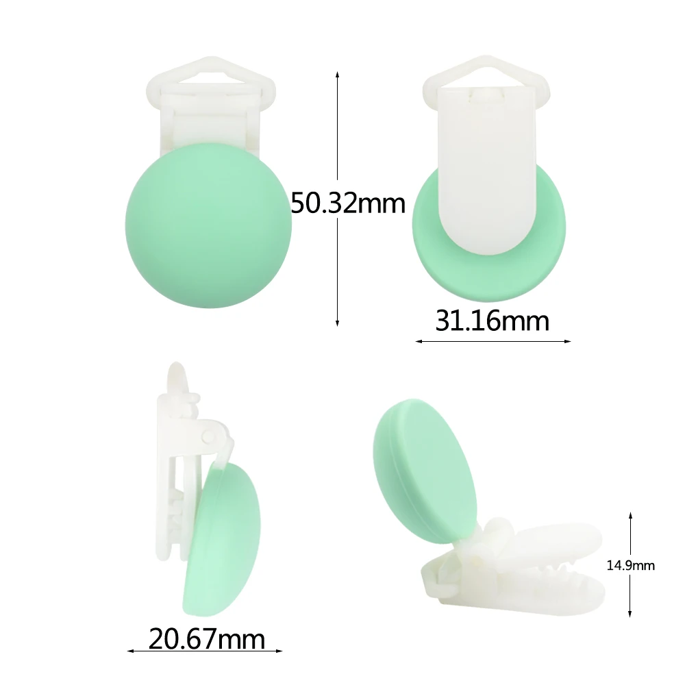 LOFCA – Clips attache-sucette en bois pour bébé,anneau de dentition en silicone, accessoire de chaîne de sucette, 5 pièces,