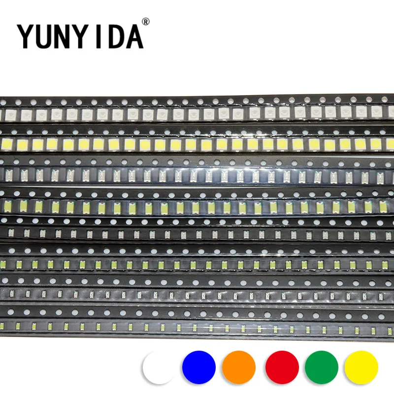 0603 0805 1206 3528 5050 5730 SMD  LED   Red  Yellow  Green  White  Blue Orange  light  emitting diode  100pcs/lot