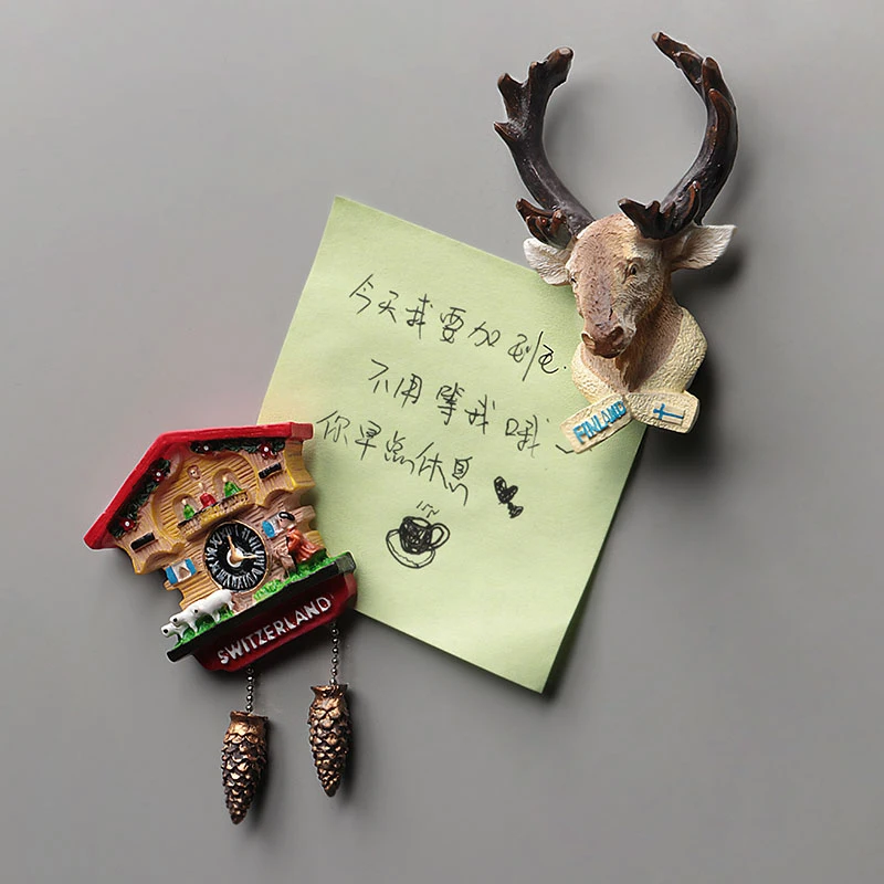 Magnet sticker fridge magnet commemorative refrigerator Finnish bucks Cuckoo bell Germany Australian kangaroo Portuguese Rooster