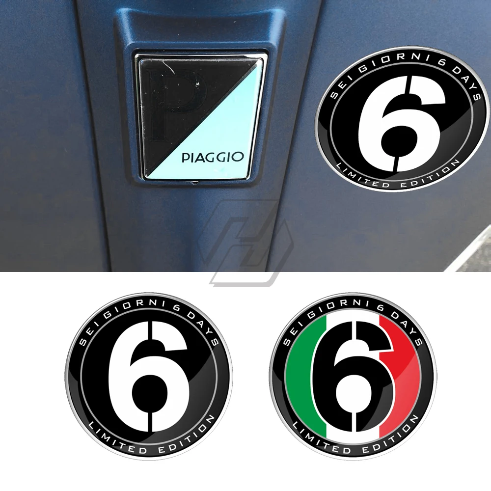 For Vespa Series 2 Sei Giorni GTS300 GTS300ie Super Scooter Accessories Number 6 Sticker