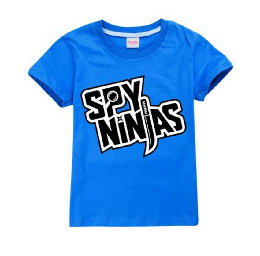 

SPY NINJA Cotton Birthday Tshirt Boys Graphic Tees Fashion Kids Clothing Shirts for Teenage Girls Toddler Children Tops 2 16 T