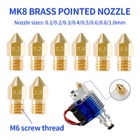 5pcs MK8 Nozzles 3D Printter Extruder Brass Nozzles for Ender 3 Ender 5 Anet A8 Makerbot Creality CR-10 3D Printer Accessories