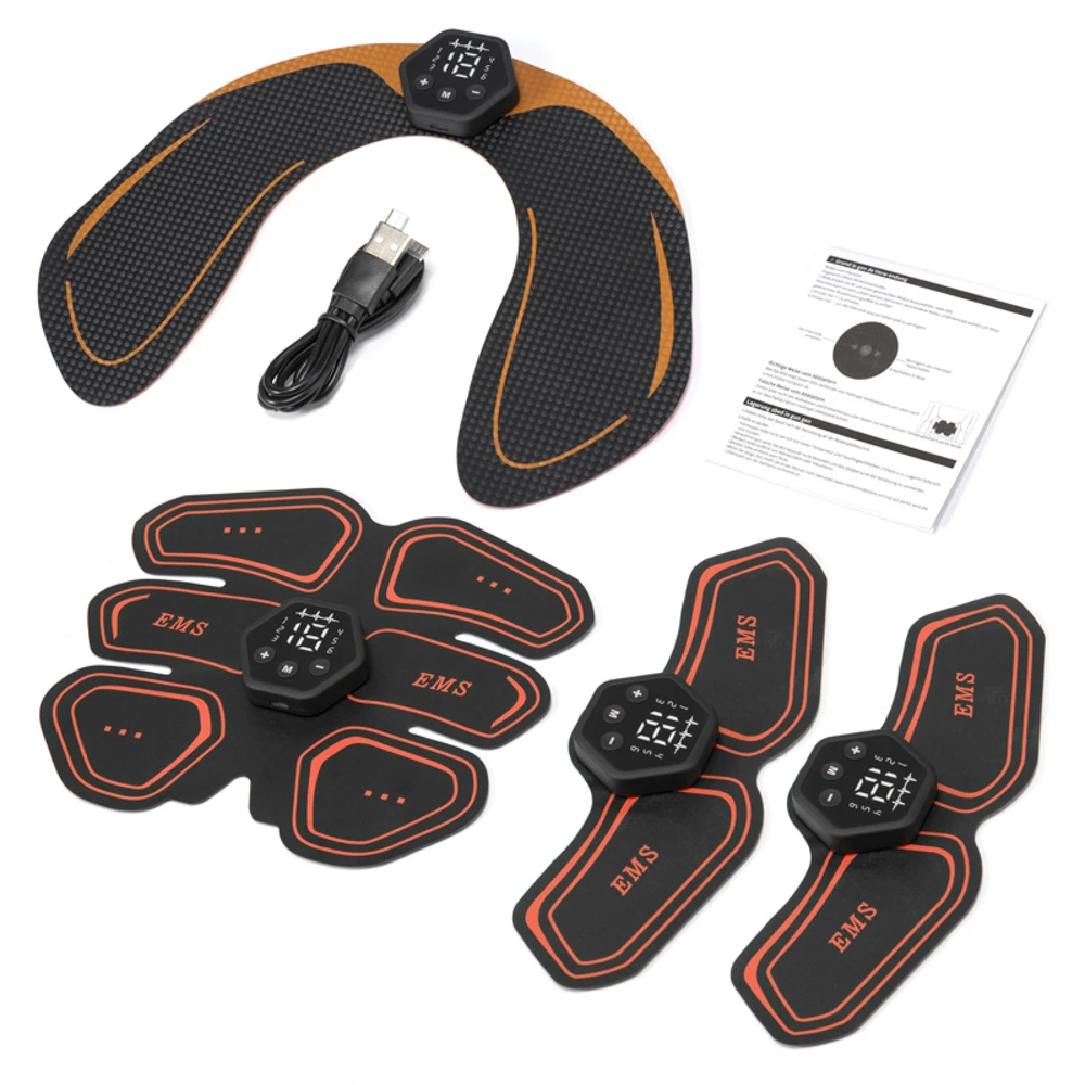 Muscle Stimulator EMS Abdominal Hip Trainer LCD Display Toner USB Abs Fitness Training Home Gym Body Slimming Waist Trainer