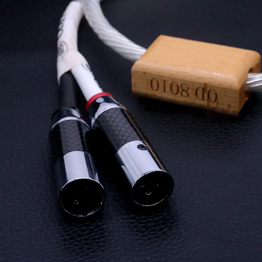 TOP-HiFi Odin Reference interconnects Copper Rhodium Carbon Fiber XLR Balanced Female to Male Audio Audiophile Cable