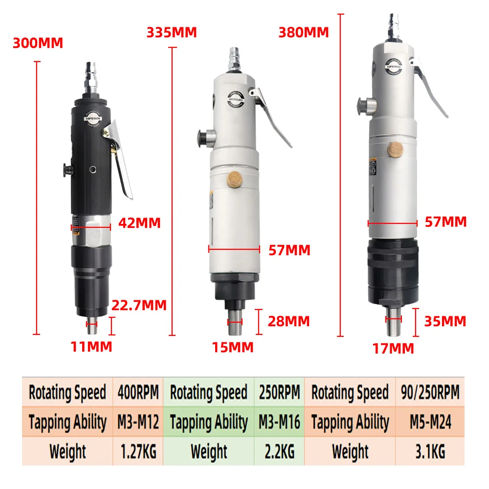 HIFESON Multi-function M3-M24 Taiwan Straight Tapping Machine Drilling Tap Machine Air Drill Metal Plastic Tapping