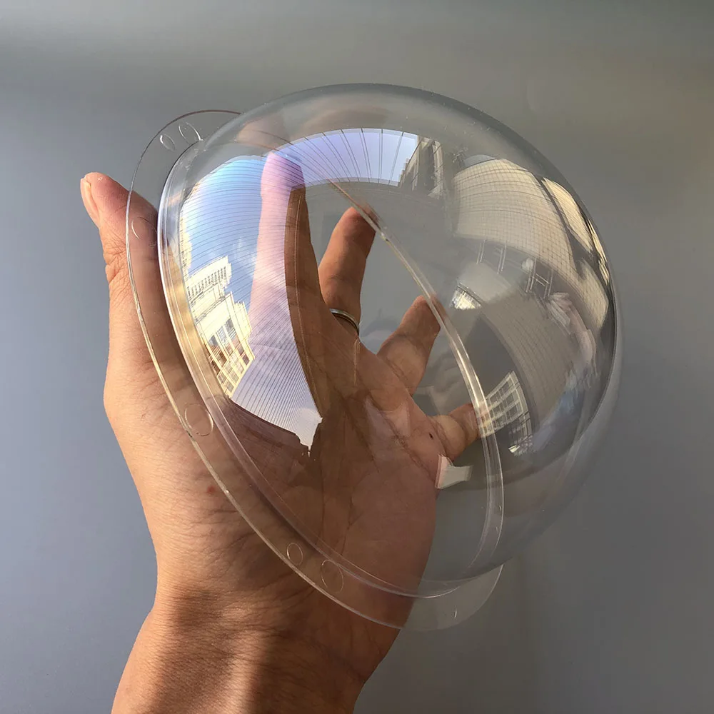 6.8 Inch Security Camera Protective Cover Acrylic Clear Glass Dome Camera Housing Outdoor Weatherproof Rain Cover Size 174X82mm