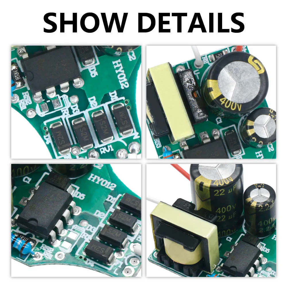 30-50W Double Electrolysis LED Driver AC 165-265V DC100-130V 340-360mA Lighting Transformers For LEDs Power Lights Supply Unit