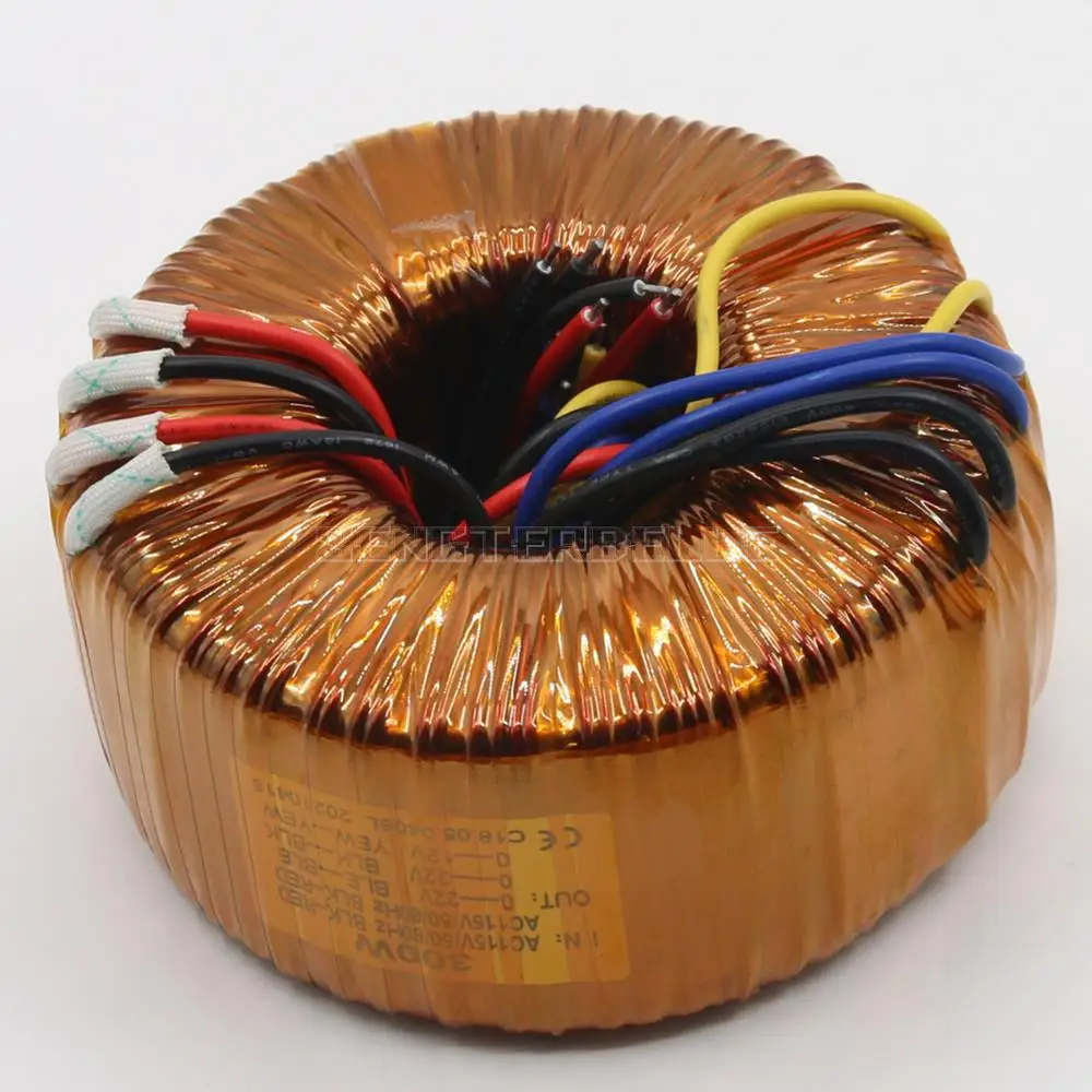 

300W Pure Copper Wire Toroidal Transformer Output 22VX2 12VX1 Power Supply For HD1969 LM3886 Home Audio Amplifier