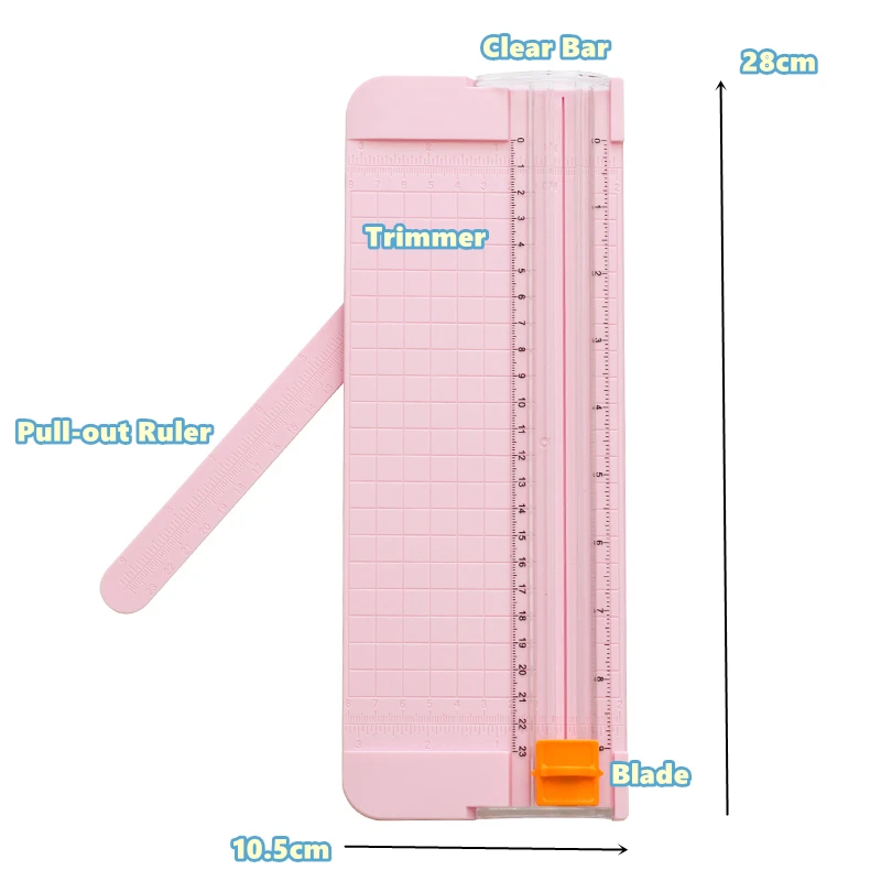 Mini Fotopapier Cutter Met Pull-Out Heerser Vierkante Blade Vervoer Mes Guillotine Kleur Snijplank Trimmer Voor Tijdschrift a6680