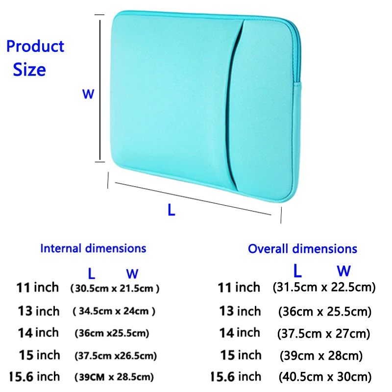 Laptop Tablet PC Sleeve Soft Protection Bag Cover Notebook Pad Case For Mackbook Air iPad Air Pro 11 13 14 15 15.6 inch