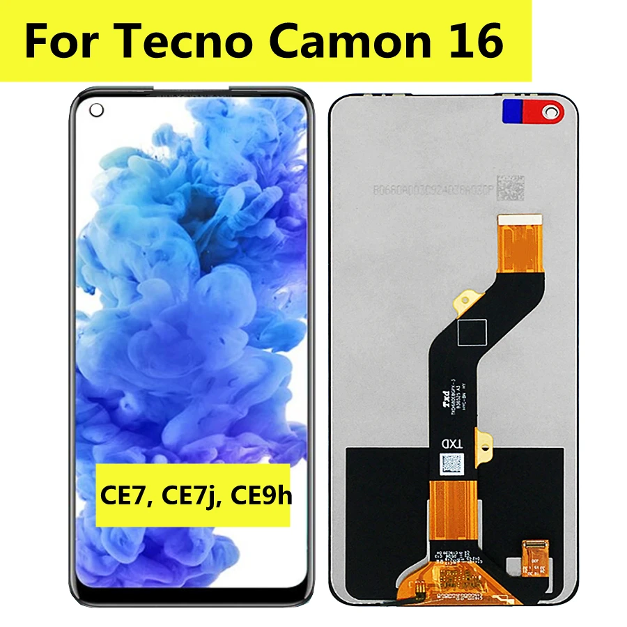 

6.8" IPS For Tecno Camon 16 CE7 CE7j CE9h LCD Display Touch Screen Digitizer Assembly For Tecno Camon 16 LCD