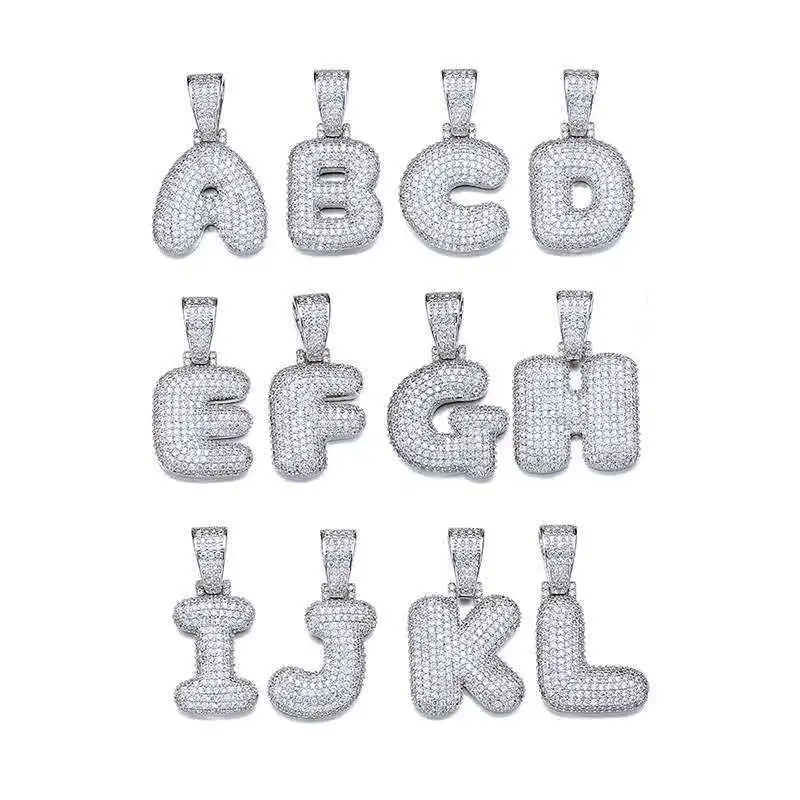 Doremi Custom Naam Cz 26 Letters Ketting & Hanger Met 5Mm Tennis Keten Kubieke Zirkoon Vrouwen Mannen Hip hop Sieraden