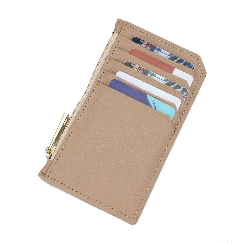 Nuova moda personalizzata lettere iniziali Multi tasche porta carte di credito in pelle portafoglio sottile porta carte d\'identità porta carte di