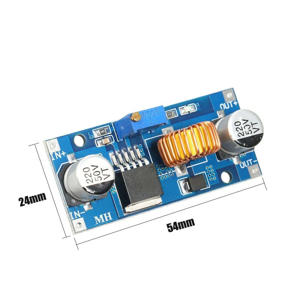 XL4015 Step-Down Adjustable Power-Supply Module 4-38V 5A High Conversion Efficiency Low Ripple Adjustable Automatic Converter