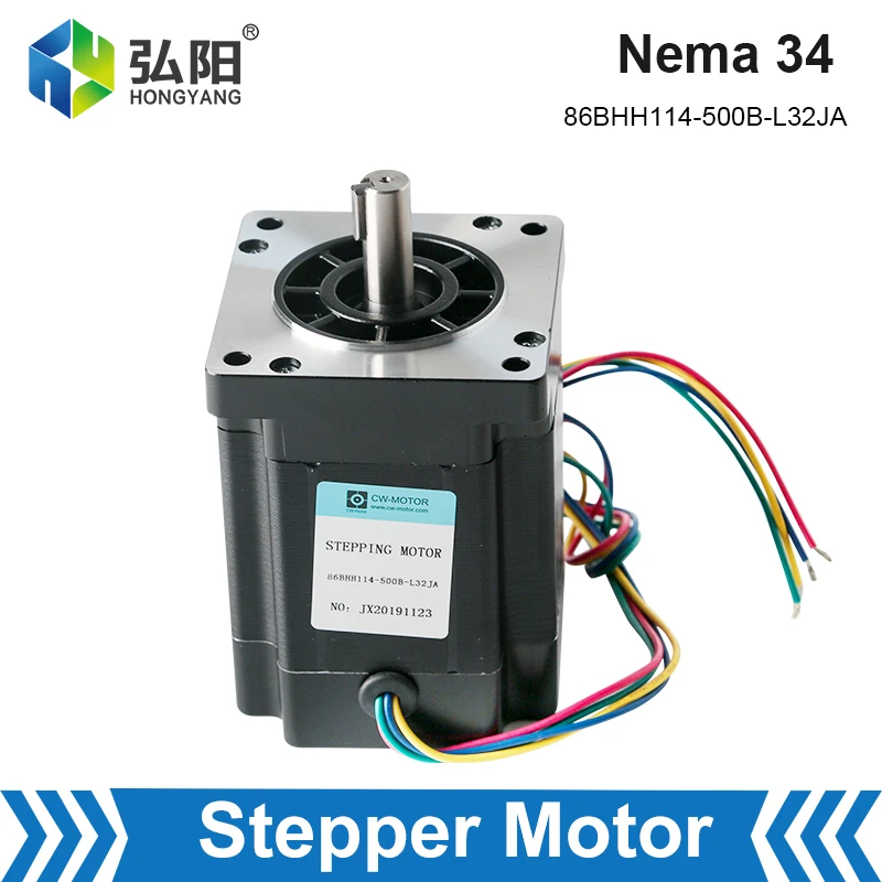 Nema 34 Stepper Motor 66kg.cm 5.0A 2-Phase 86x114mm Drive Motor 4-Lead DIY 3D Printer Motor For CNC Milling Machine Engraving