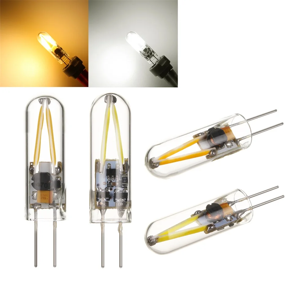 Mini G4 COB LED Filament Light Bulb 3W AC/DC 12V Cool/Warm White Glass LED Light For Home Decor Lighting Replace Halogen Lamp