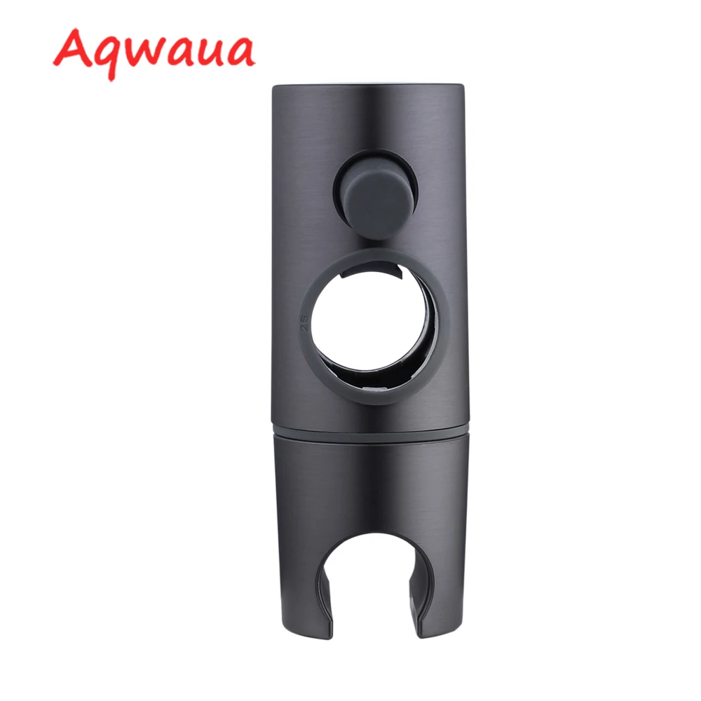 Aqwaua Grey Handheld Shower Head Holder 25mm Height Angle Adjustable Sprayer Slider Bar Replacement Part for Showers