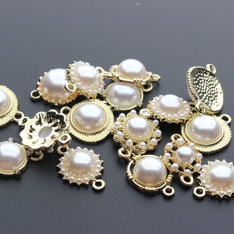 Zinc Alloy Pendant Round Connector Charms Pendant 6pcs/lot For DIY Jewelry Earrings Making Accessories