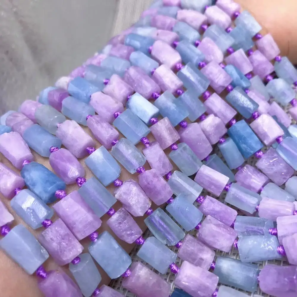 

Morganite pillar faceted multicolor 38cm for DIY wholesale FPPJ loose beads nature