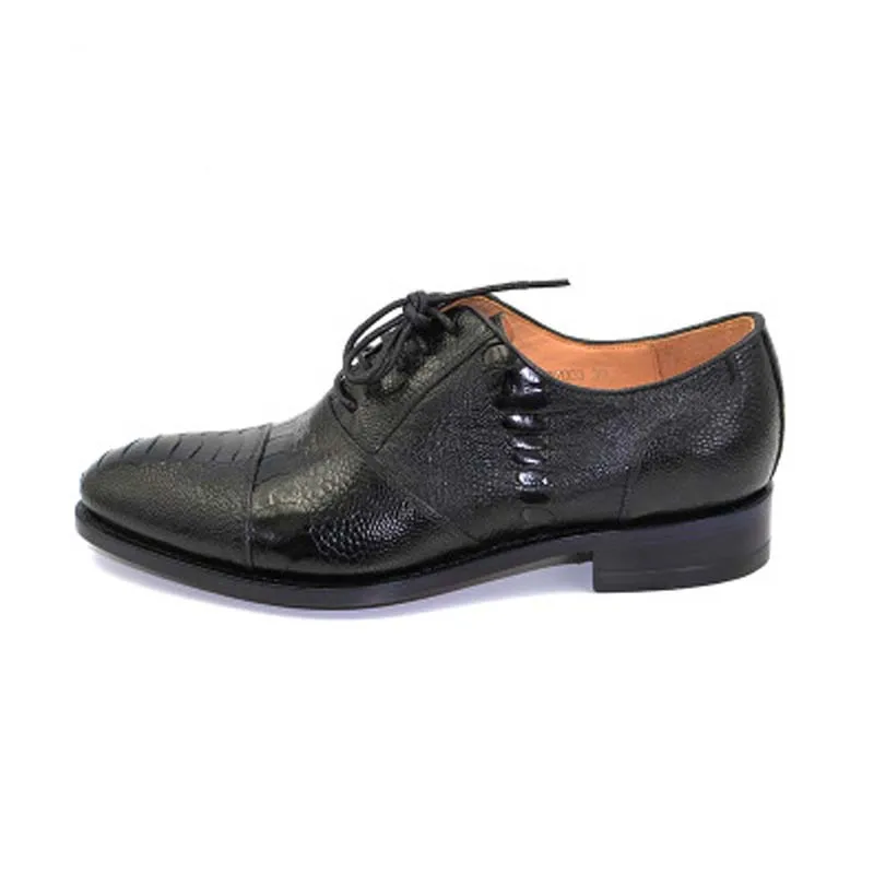 hubu new custom import ostrich leg skin  ostrich leather shoes  male  lace-up  business  Genuine ostrich leather  Men shoes