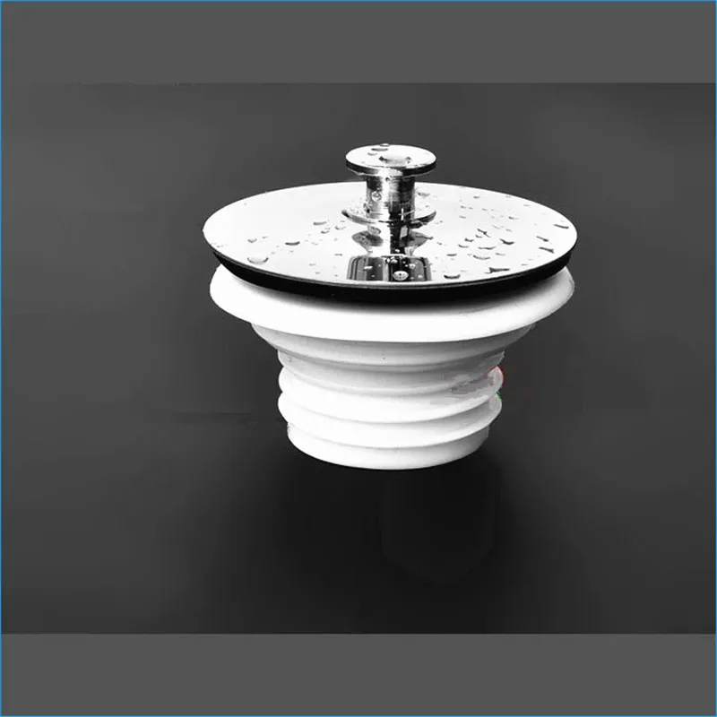 

Stainless Steel Bathtub Drain Stopper with Rubber Plug, Anti-Clog Strainer & Pull Rod J15715