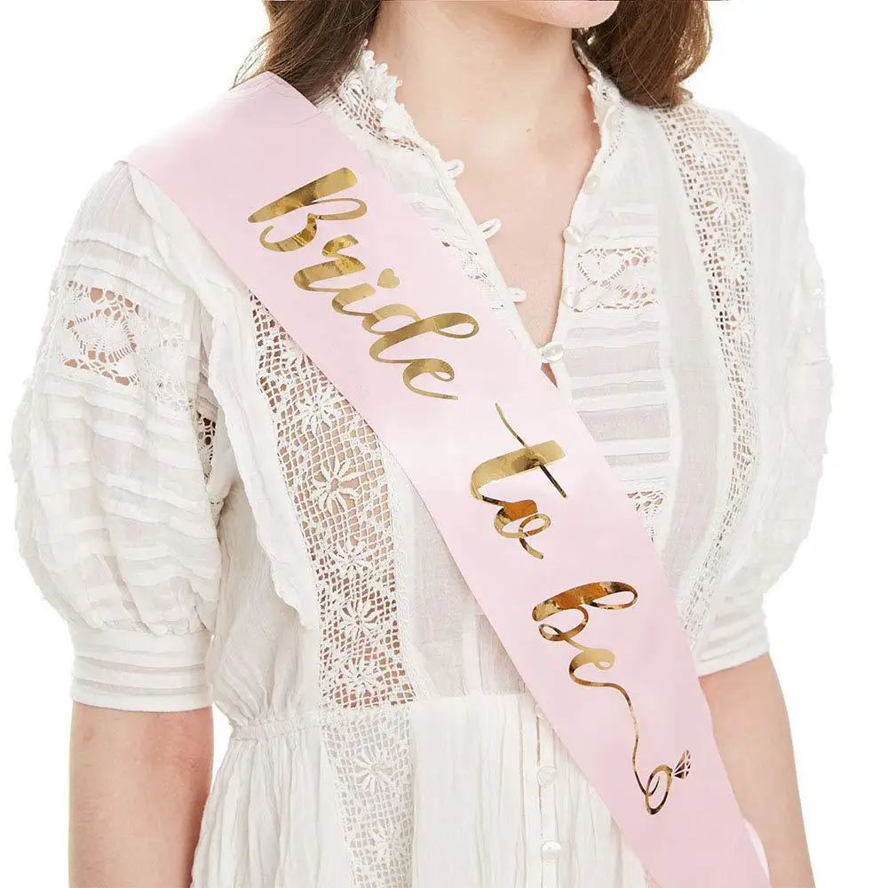 Acessórios de casamento mancha sash noiva para ser dourado noiva dama de honra nupcial para despedida de solteira hen party decoração meninas presente 2020