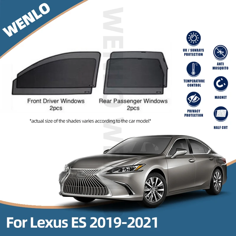 For Lexus ES ES200 ES250 ES300 ES350 ES300H 2019 2020 2021 Car Sun shade Mesh Sunshade Side Window Sun Visor Sunscreen