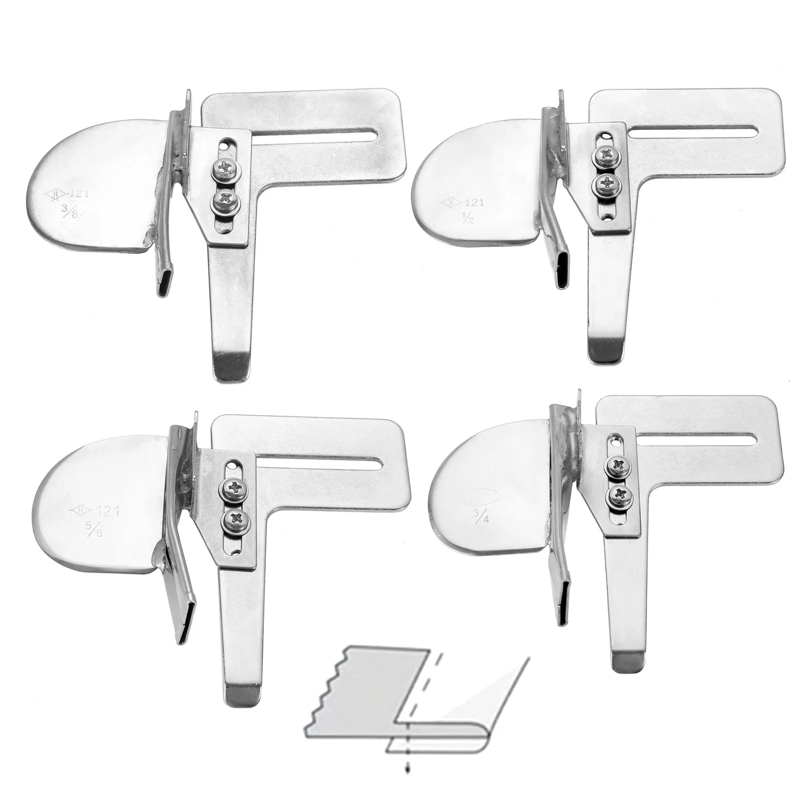 Industrial  Sewing Machine Binding Folder Single Fold Binder Binding Attachment Folder DAYU121 for SINGER Brother Sewing Machine - Image 3
