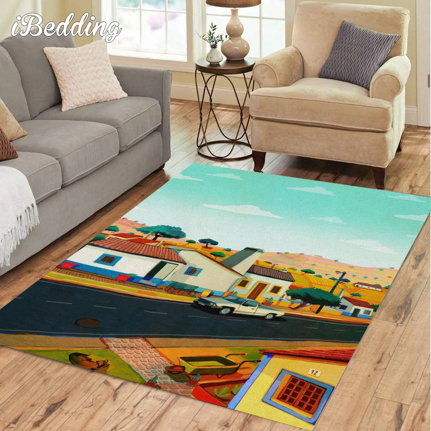 Alentejo Portugak Carpet Living Room Rugs Beautiful City Lounge Rug Entrance Door Mat Floor Bedroom Hallway Decoration