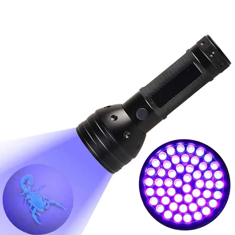 Topcom 395nm 51 LED UV Flashlight Portable 3W 100 LED UV Light Ultraviolet Lantern Torch For Catch Scorpion Pet Urine Detect