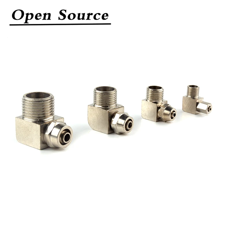 PL 4 6 8 10 12mm Pipe Tube To -M5 M6 1/8 1/4 3/8 1/2 Trachea Quick Screw Connector Copper Pneumatic Components Fast Twist Joint