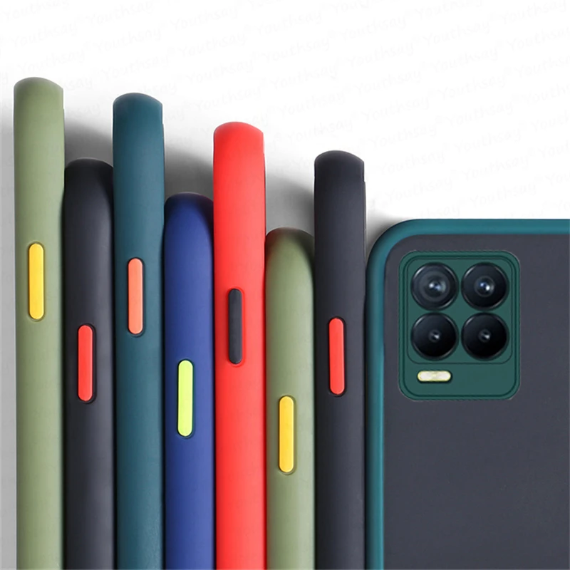 For OPPO Realme 8 Pro Case Silicone Matte PC Rubber Fundas Translucent Case For Realme 8 Pro 8i Cover For OPPO Realme 8 Pro Case