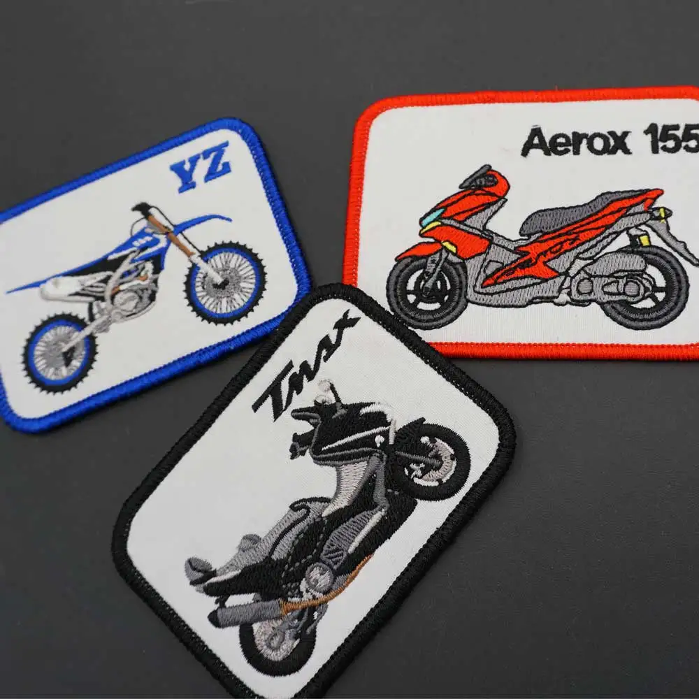 Aerox 155 YZ motocyklowy wyścigowy haftowane punkowe łaty Merrow granicy hak pętli powrót odznaka na ubrania akcesoria do kapeluszy