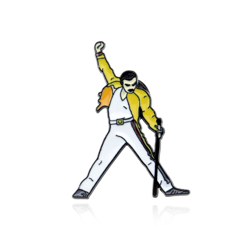 2020 New Arrive Queen Freddie Mercury Enamel Pins And Brooches For Women Men Lapel Pin Backpack Bags Hat Badge Gift Fans