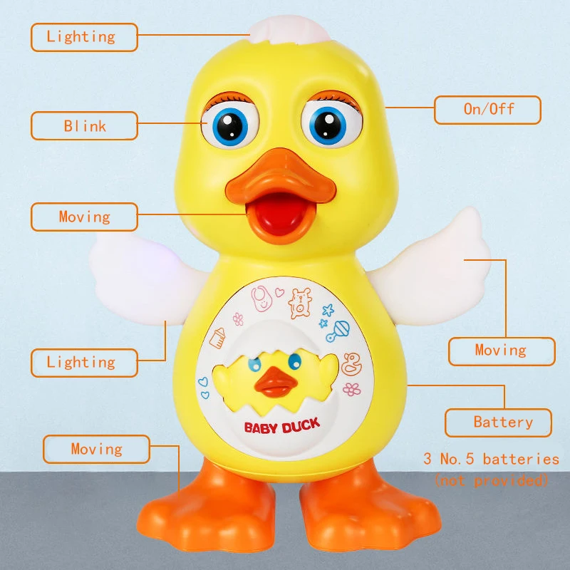 Children Duck Doll Pet Robot Toy Robots for Kids Electronic Electric Toys 1 2 To 4 Year Old Toddlers Boys Girls Babys Dog Animal