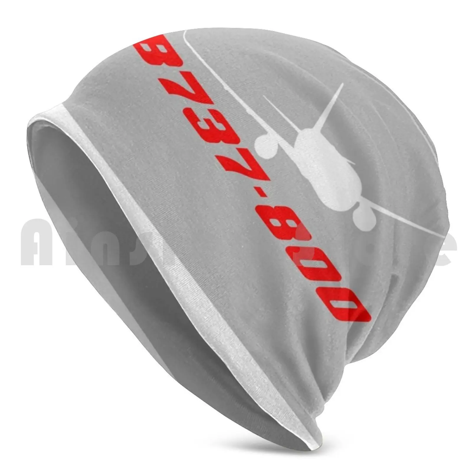 Boeing 737-800 Silver Beanies Print Beanies Knit Hat 3116 Beanies Print Hazard Designer Beanies Health Boeing 737