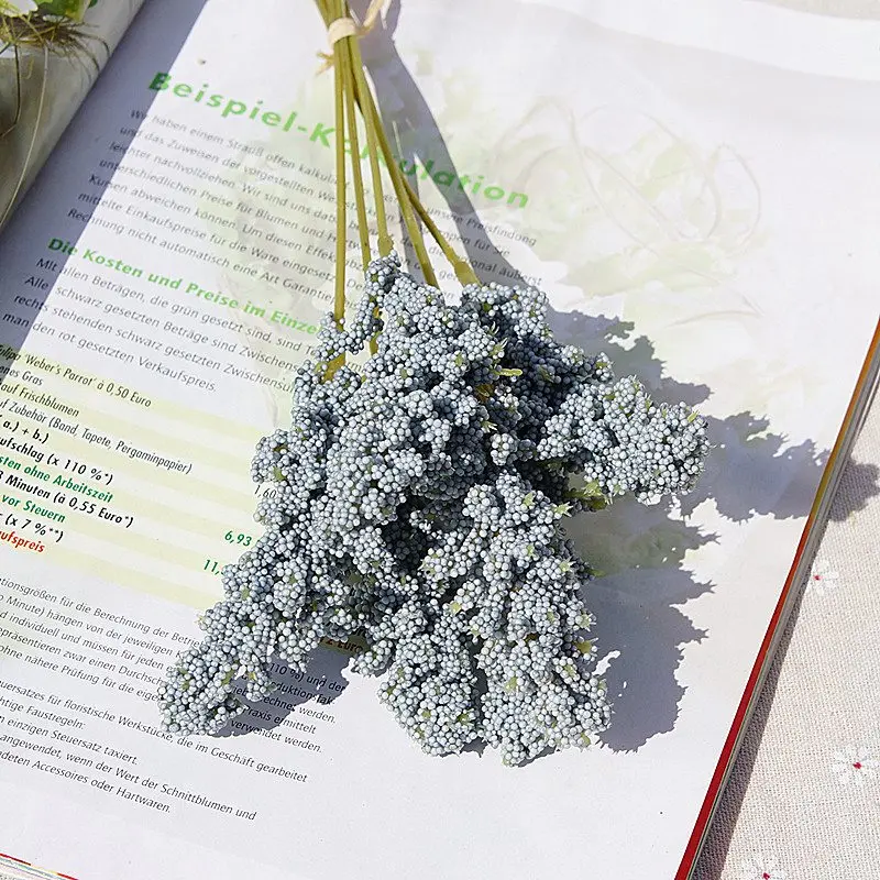 1/3 stücke PE Lavendel Künstliche Pflanzen Vasen Hause Raum Dekoration Hochzeit Dekorative Gefälschte Blumen Braut Zubehör Ausverkauf Diy – Detail 6
