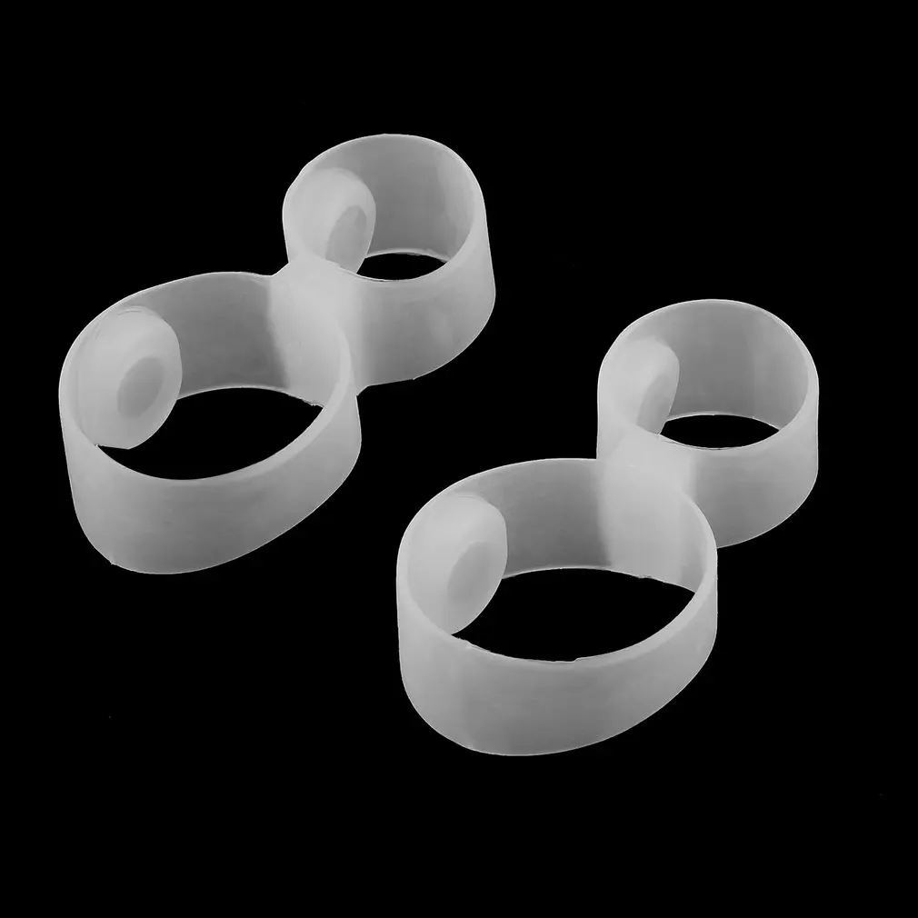 Dieta de silicona magnética para adelgazar, anillo de doble dedo del pie, masaje para pérdida de peso, Fitness, 2 piezas/1 par