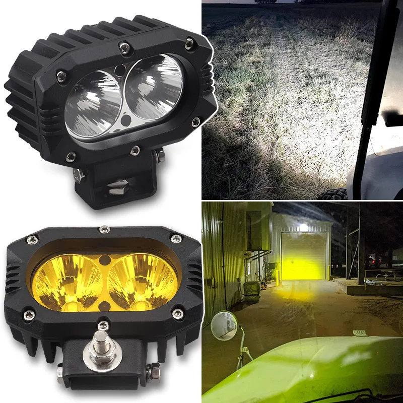 

4 Inch Amber Led Driving Lights 40W LED Work Light Spot Beam Pod Light for Trucks Pickup Golf Cart SUV ATV UTV 4x4 Van Camper