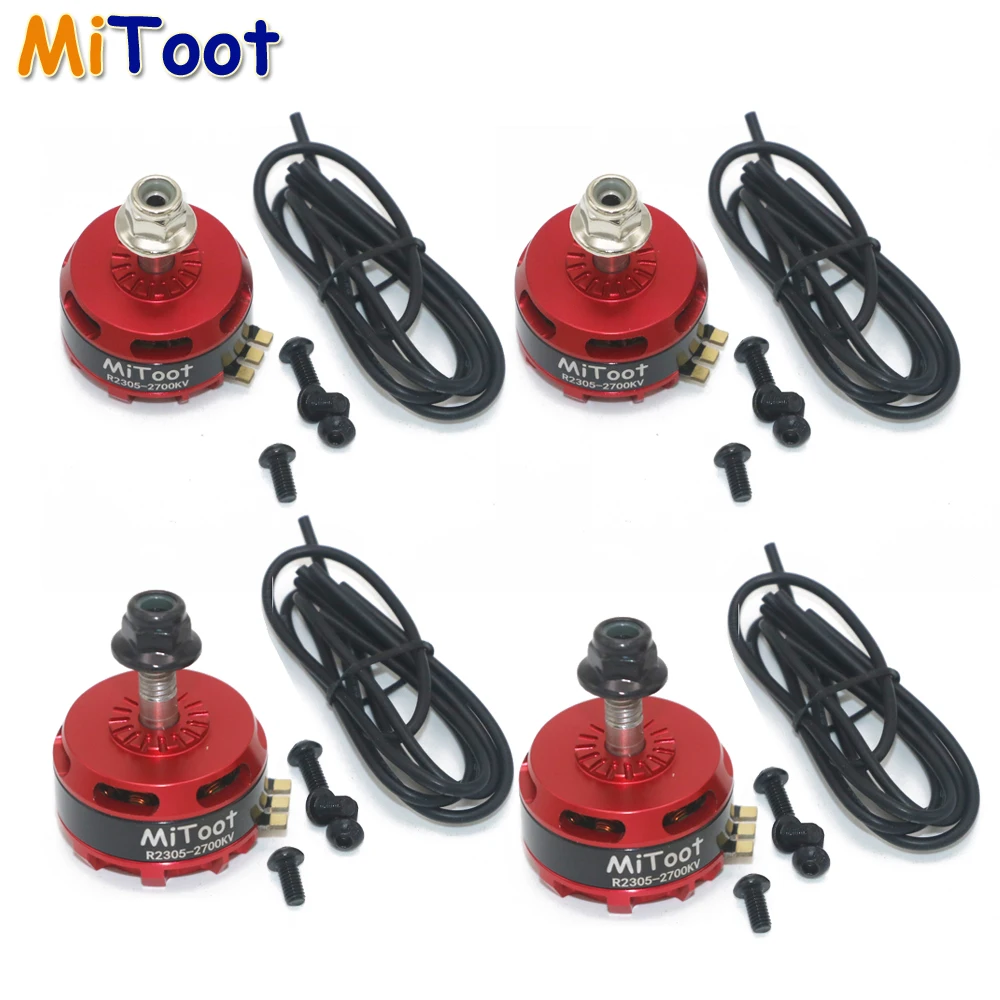 

4 шт./лот Mitoot R2305 2700kv 3-5S бесщеточный двигатель для фототехники 220 мм FPV Радиоуправляемый гоночный Дрон