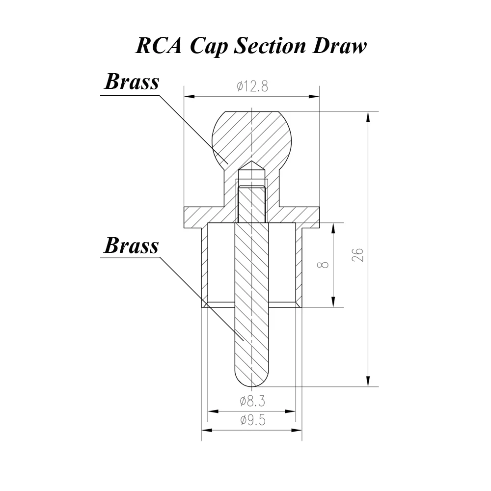 8 stücke gold/rhodiniert rca cap stecker kurzschluss buchse phono stecker rca abschirmung jack buchse schützen abdeckung kappen – Detail 1