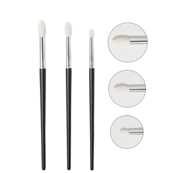 Shinedo 3 pçs cabelo de cabra vinco cônico mistura escova sombra compõem kit cosmético maquiagem manchas pincéis de maquiagem dos olhos