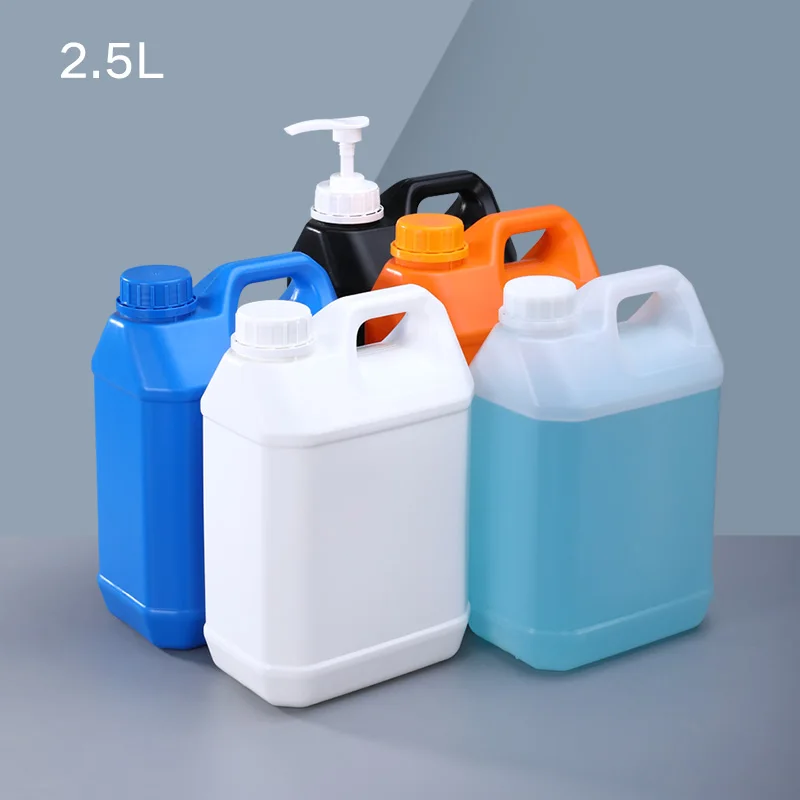 Leakproof 2.5 liter HDPE plastic Container Food Grade liquid jerry can Thicken Empty Disinfectant barrel 1PCS